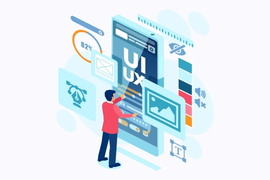 UI/UXデザインのインフォグラフィック