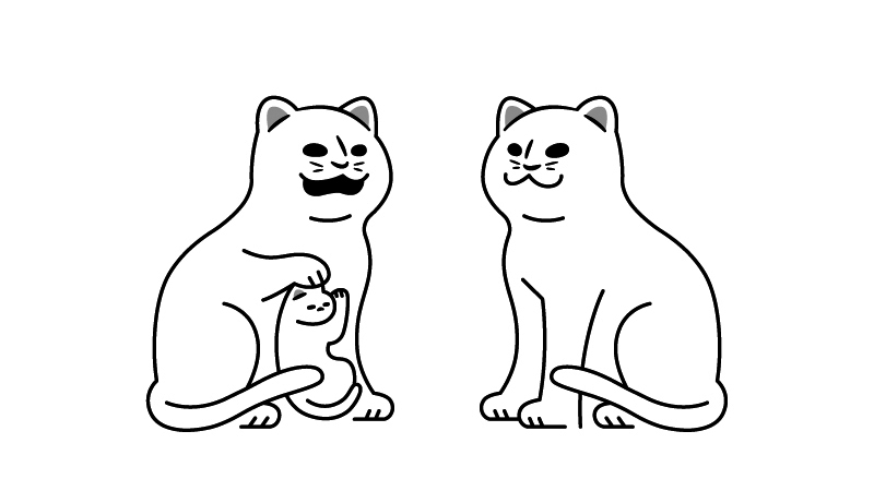 シンプルイラスト化こまねこ